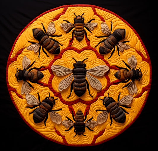 Bee TAI271223273 Quilted Round Mat