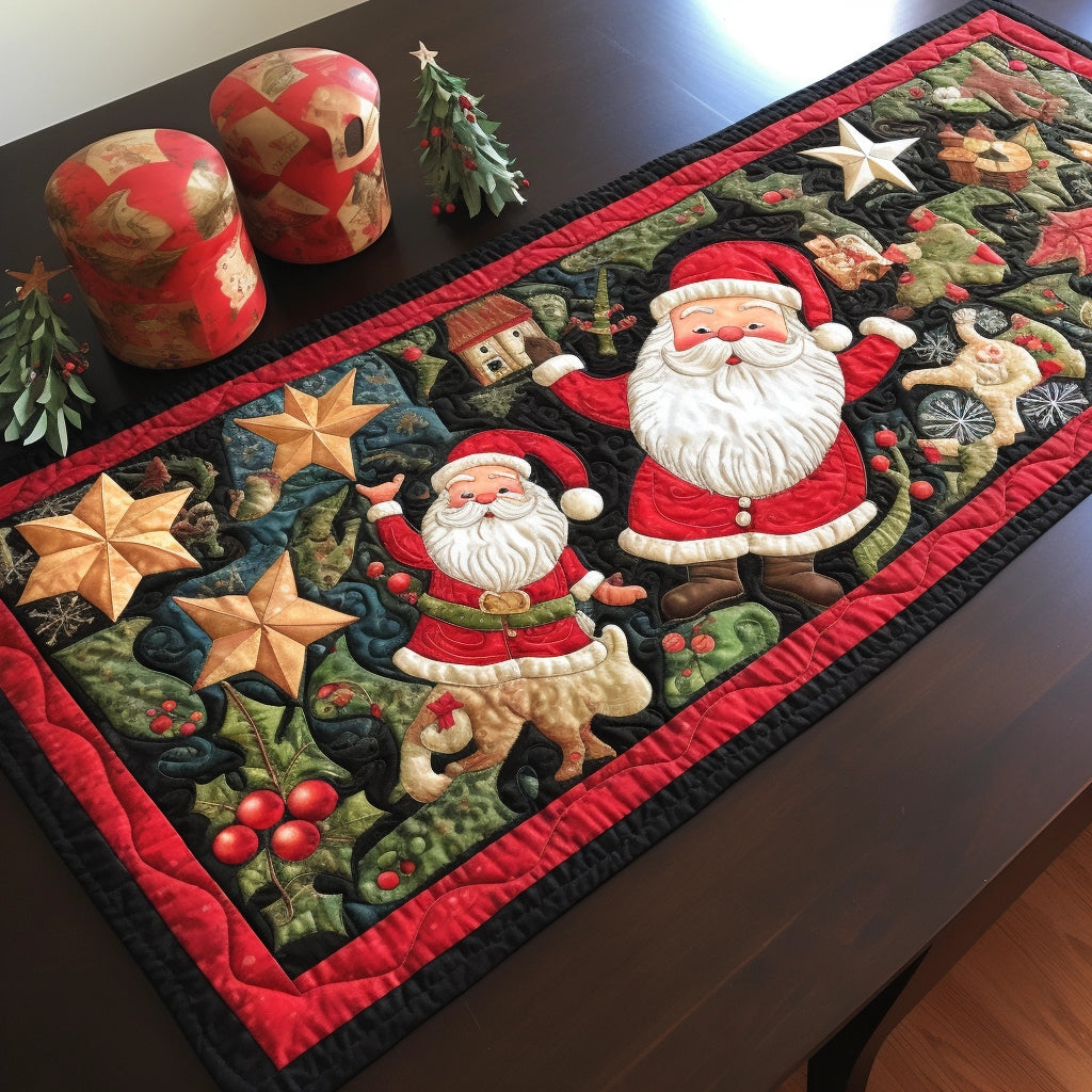 Christmas Santa TAI261223120 Quilted Table Runner