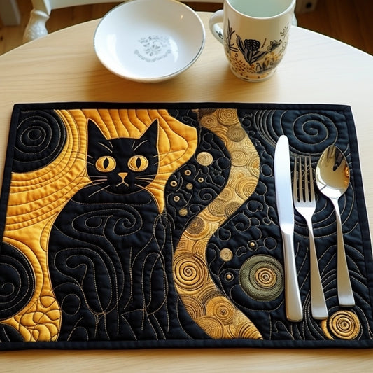 Black Cat TAI30112307 Quilted Placemats