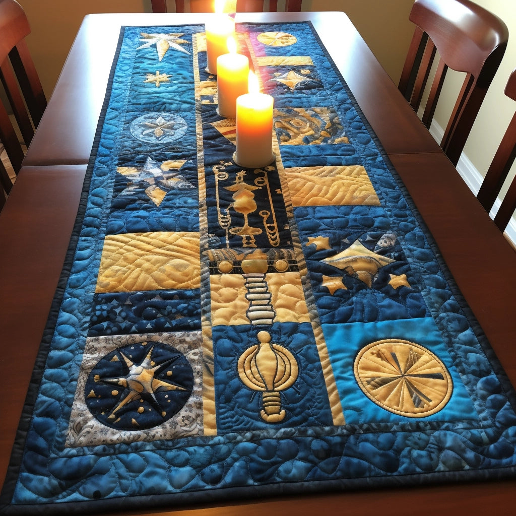 Jewish Hanukkah TAI040124416 Quilted Table Runner