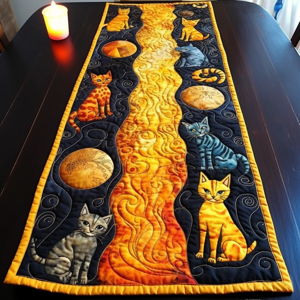 Cats TAI201223046 Quilted Table Runner