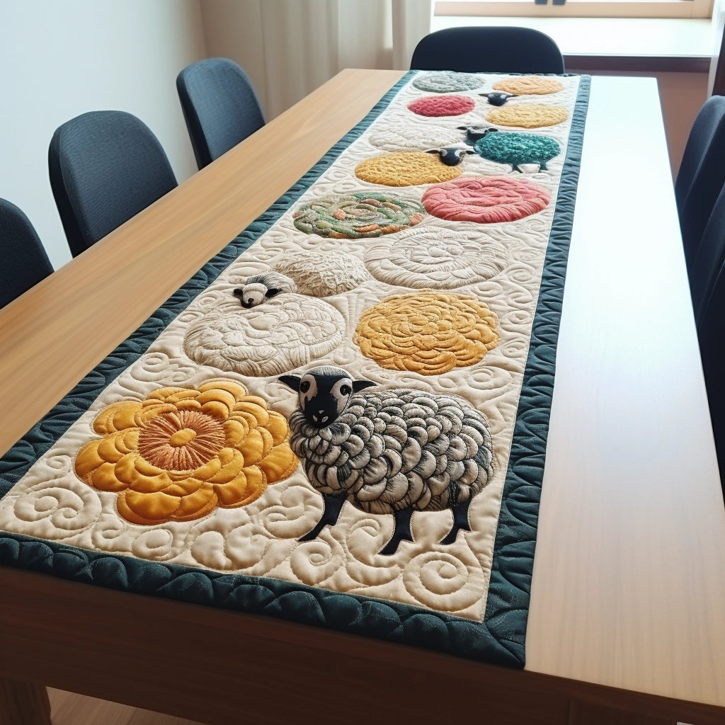 Sheep TAI201223077 Quilted Table Runner