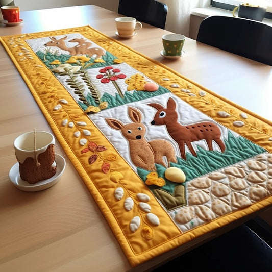 Deer TAI261223143 Quilted Table Runner