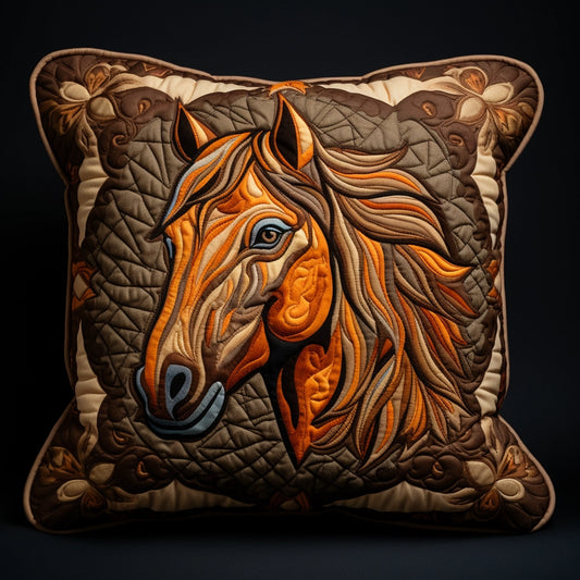 Horse TAI060324106 Quilted Pillow Case