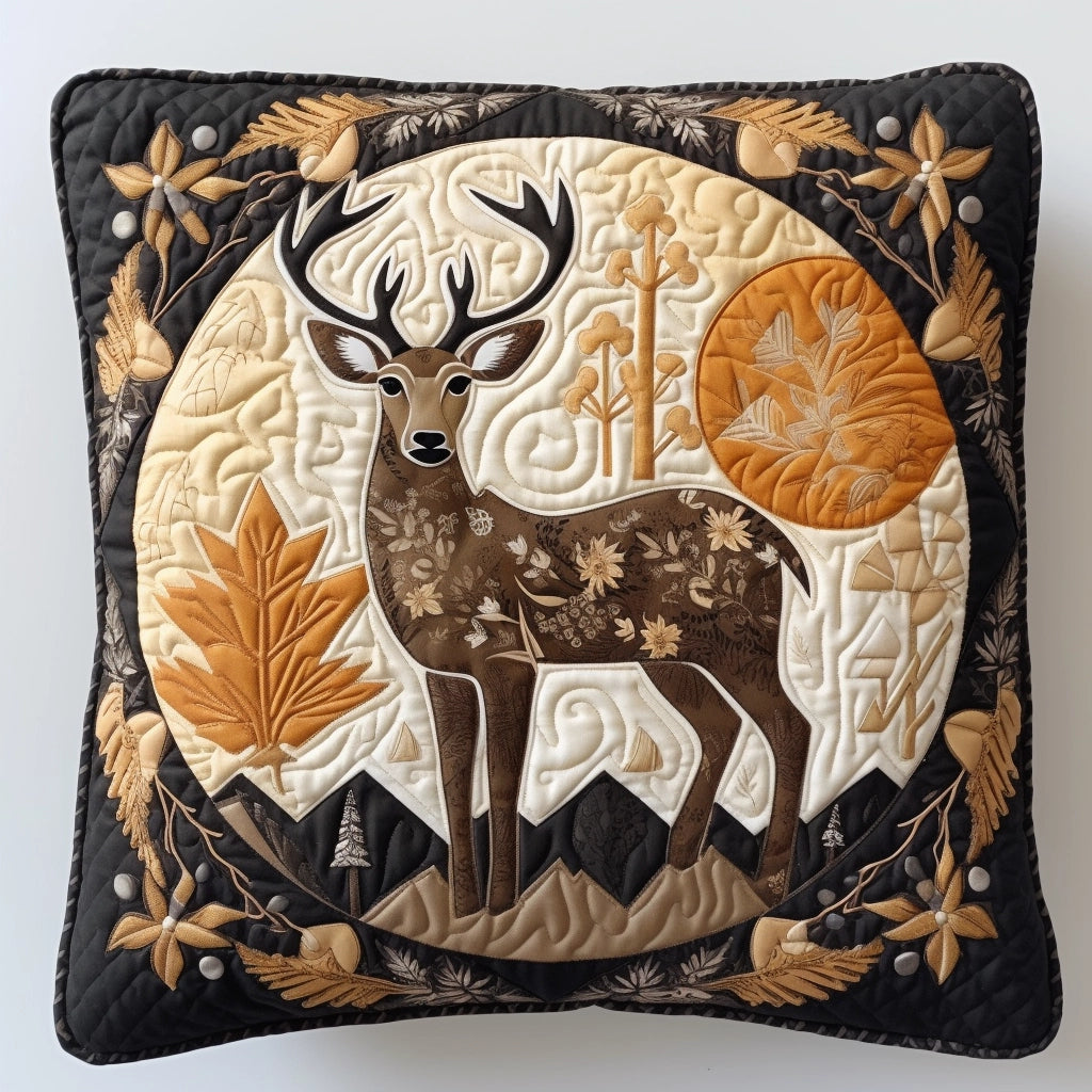 Deer TAI060324093 Quilted Pillow Case