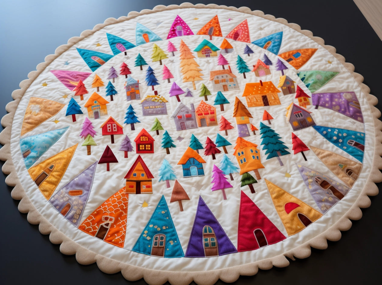 Houses TAI221223021 Quilted Round Mat