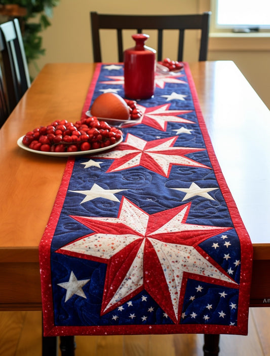 Patriotic Star TAI260224458 Quilted Table Runner