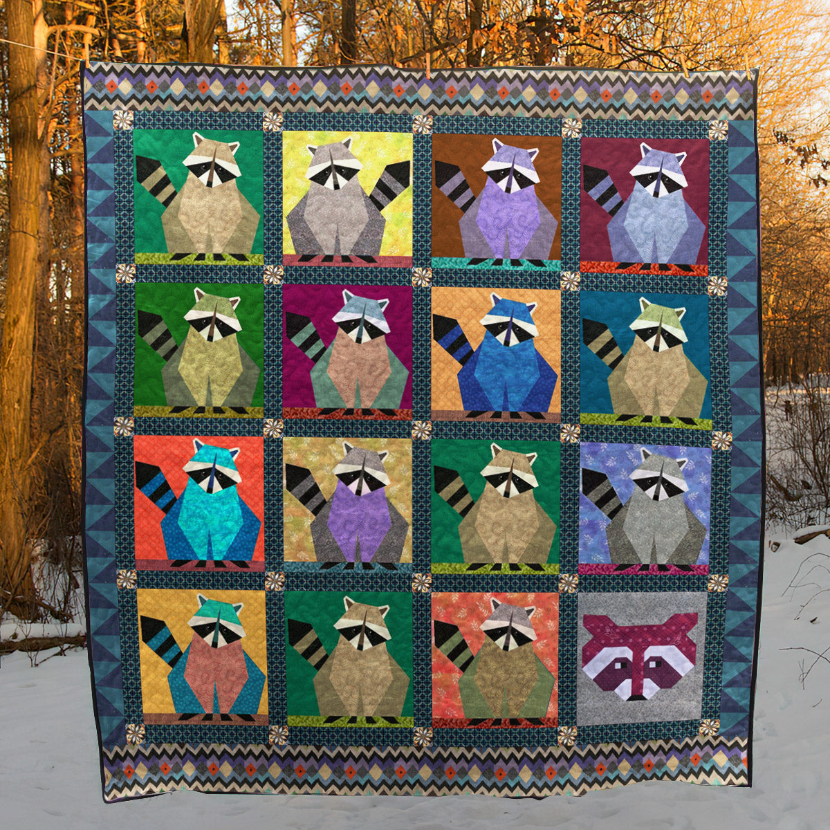 Racoon TL140621 Quilt Blanket