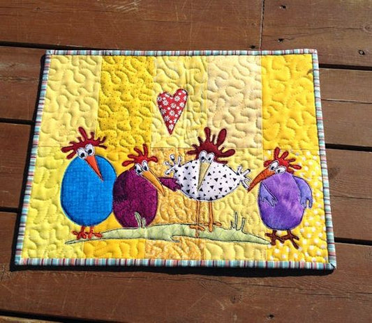 Chicken CLA21112389 Quilted Placemats