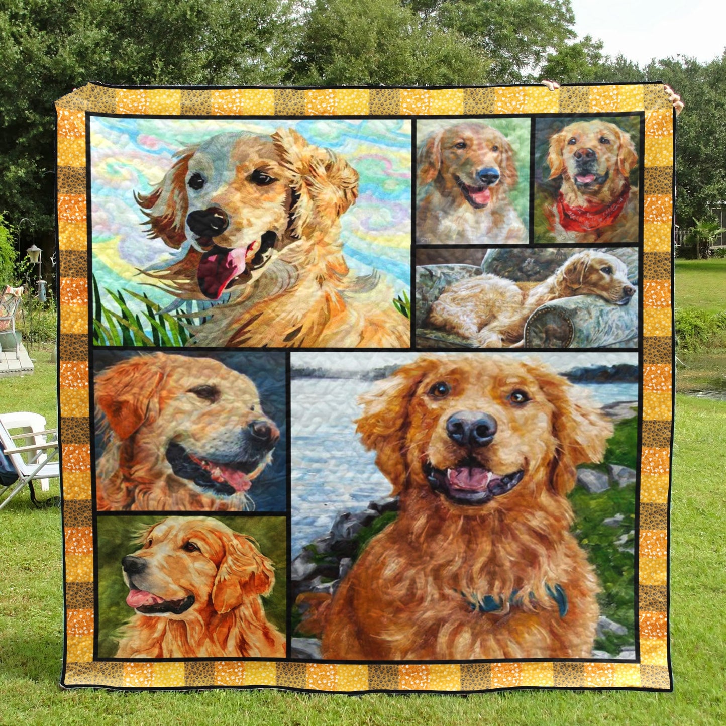 Golden Retriever ML300515 Quilt Blanket