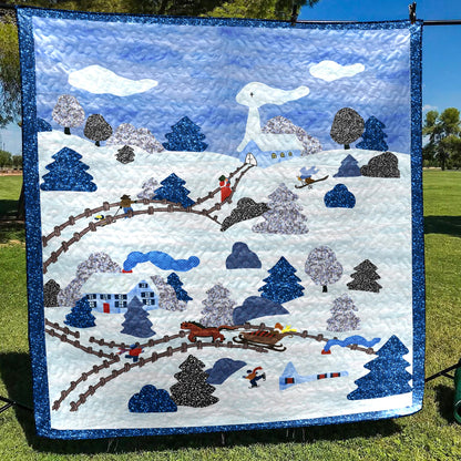 Christmas Village CLM270653 Quilt Blanket