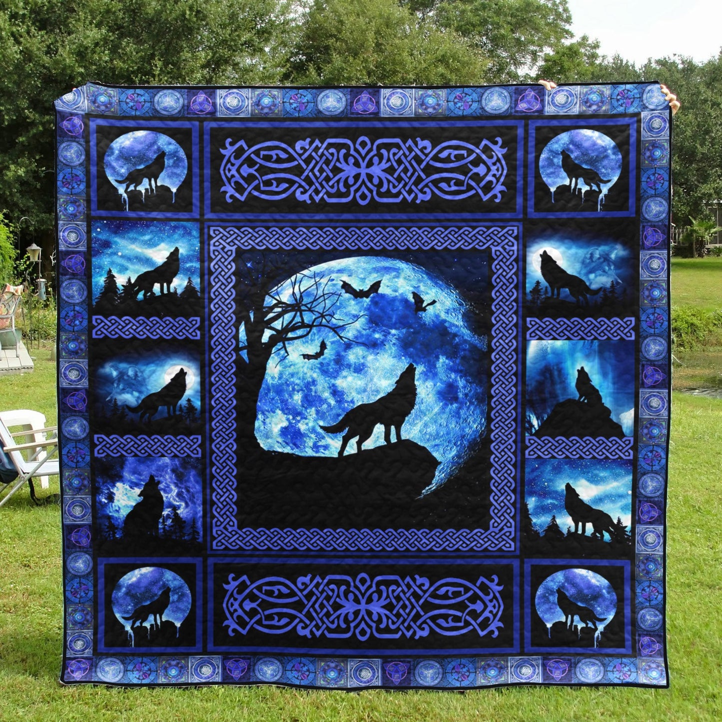Celtic Wolf HM100514 Quilt Blanket