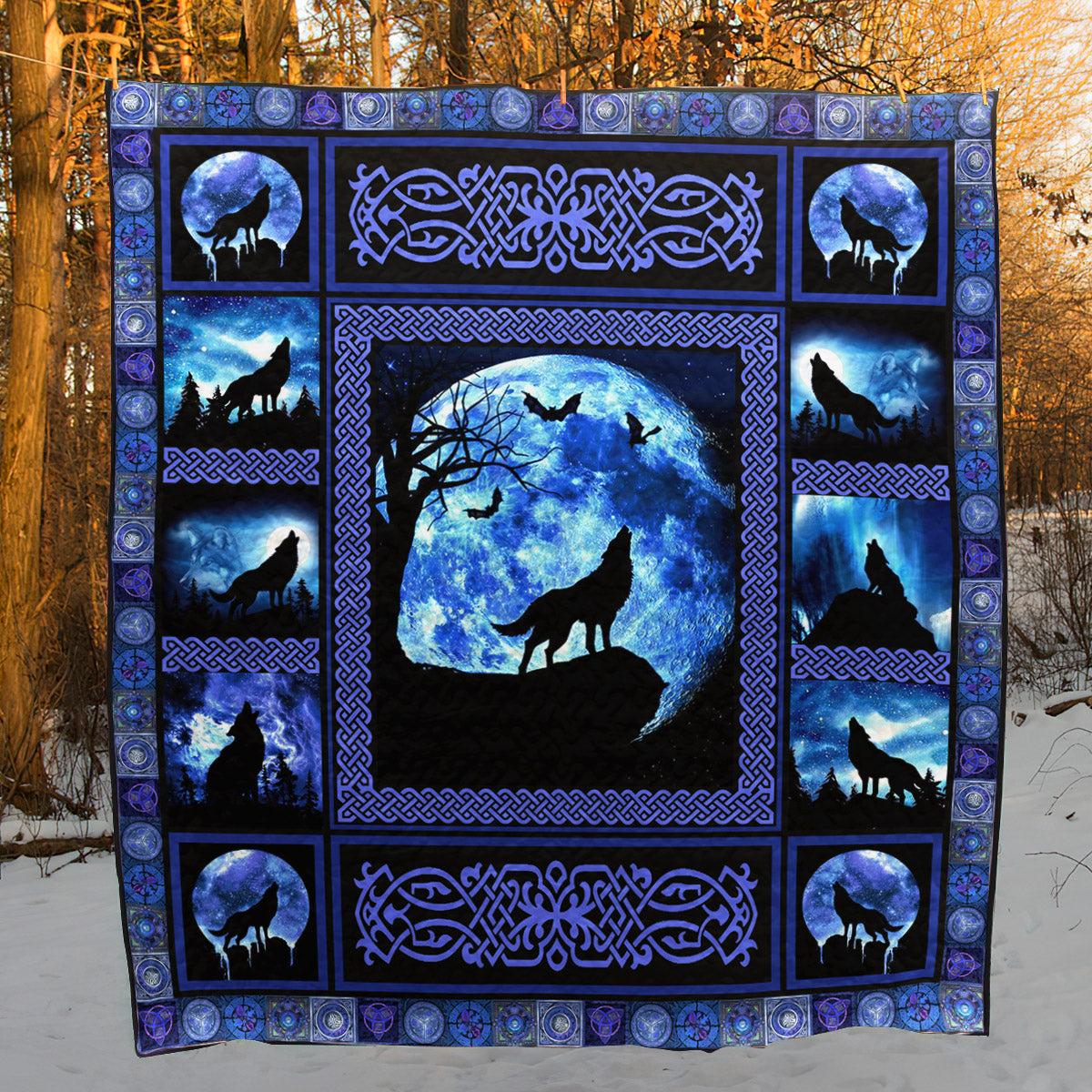 Celtic Wolf HM100514 Quilt Blanket