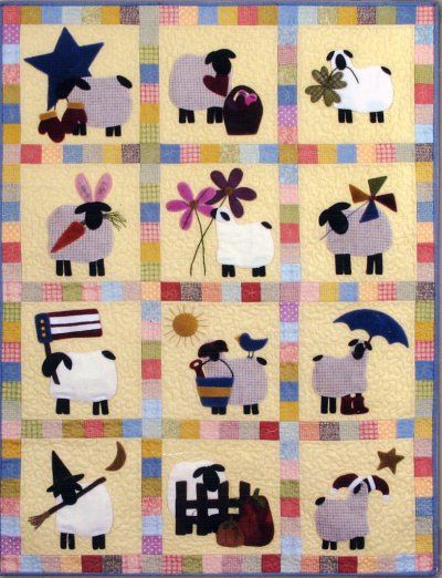 12 Months Of Sheep Holidays CLA1110002Q Quilt Blanket