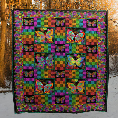 Colorful Butterfly Quilt Blanket HM300904Y