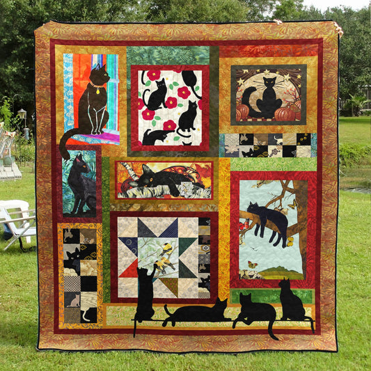 Black Cat Quilt Blanket TL15032305BL