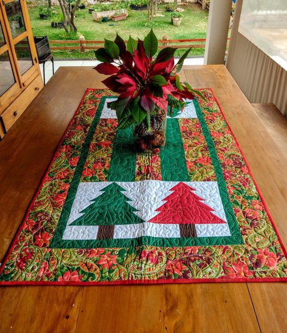 Christmas Tree CLA060123047 Quilted Table Runner