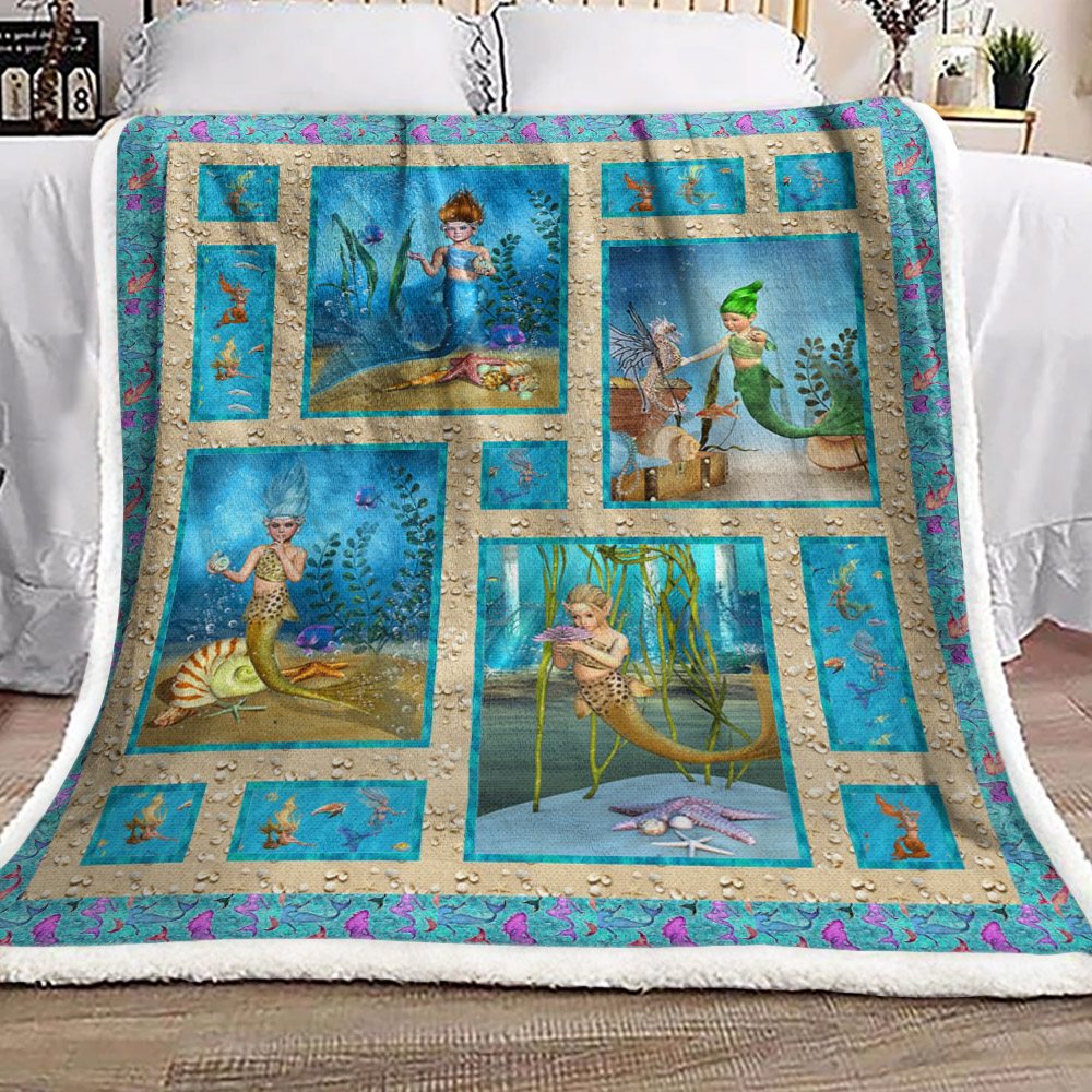 Mermaid CL24100190MDF Sherpa Fleece Blanket