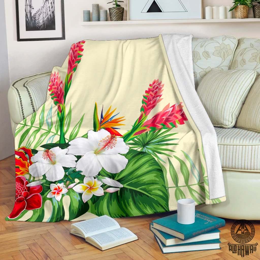 Hawaii Flower CLA25100716F Sherpa Fleece Blanket