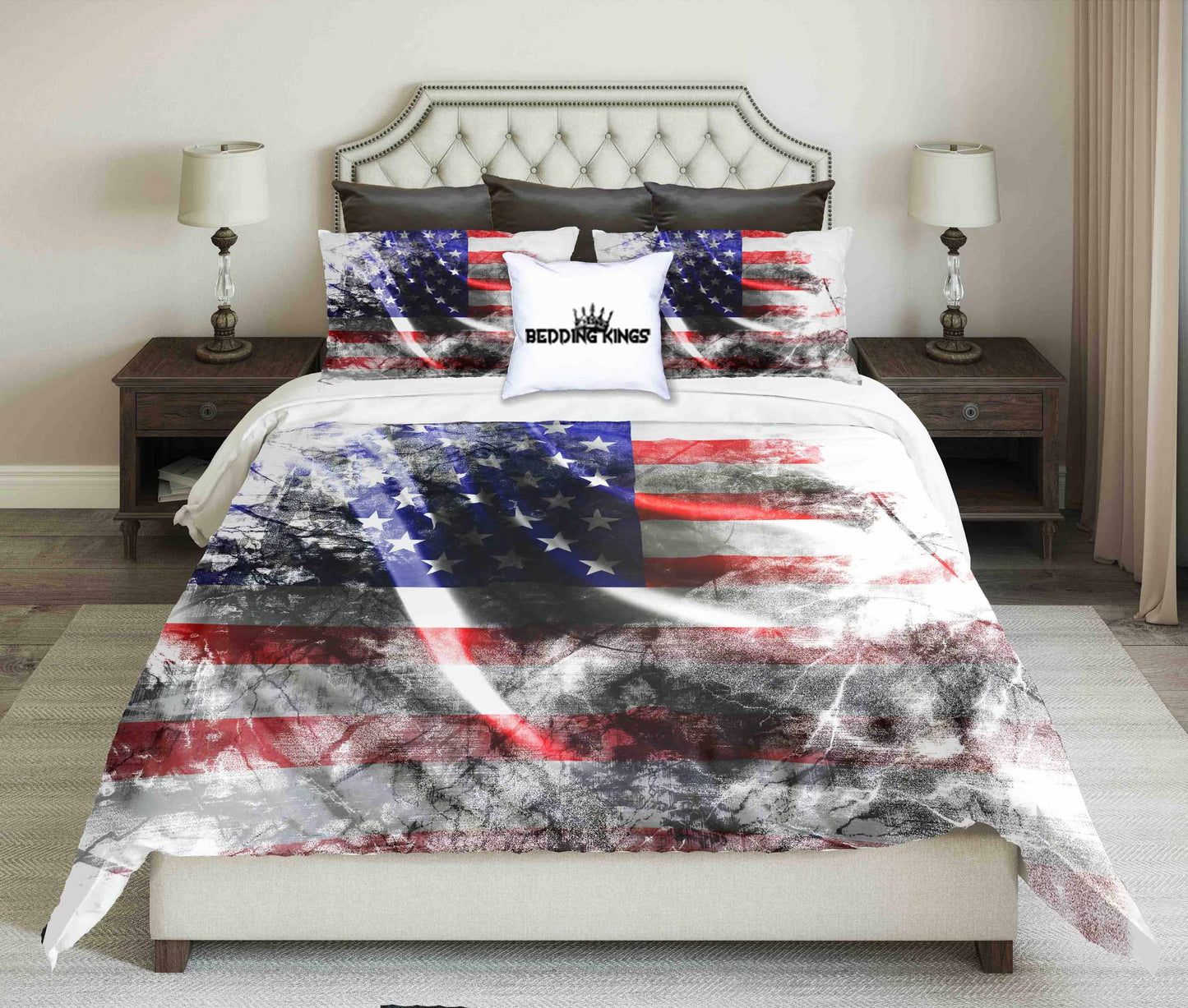 American Flag Background With Grunge Touch Design CLA25100792B Bedding Sets