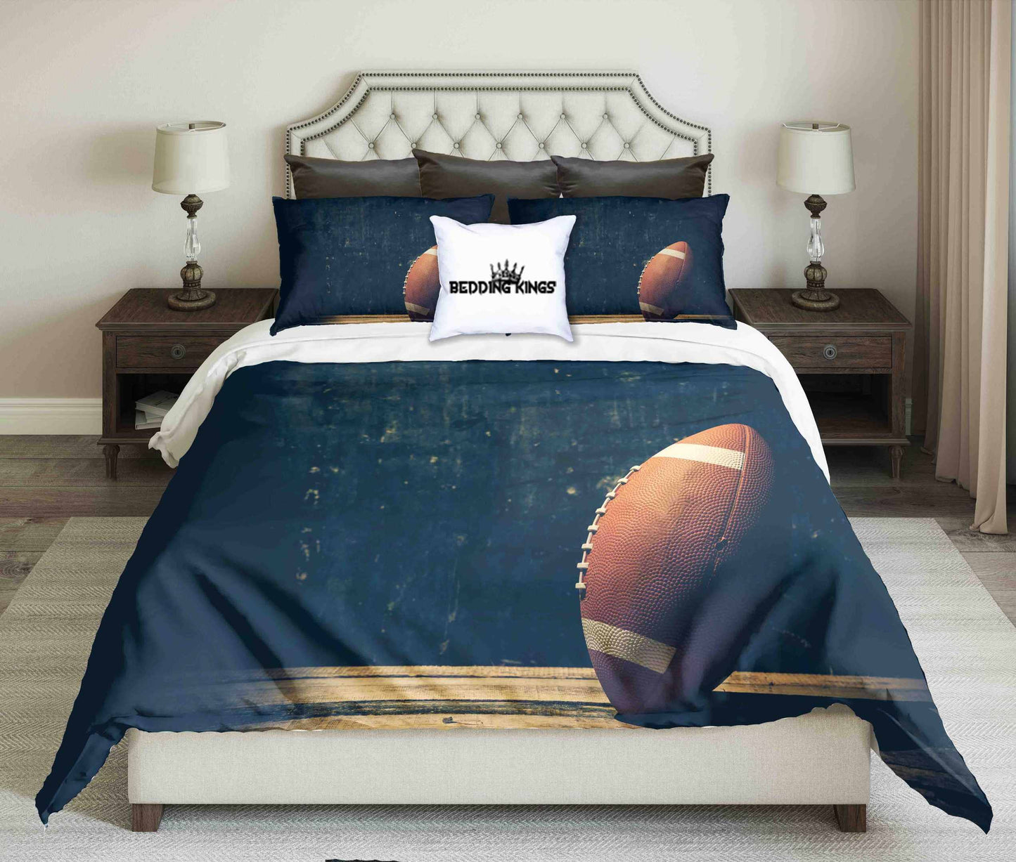 American Football Ball On Dark Background CLA25100737B Bedding Sets