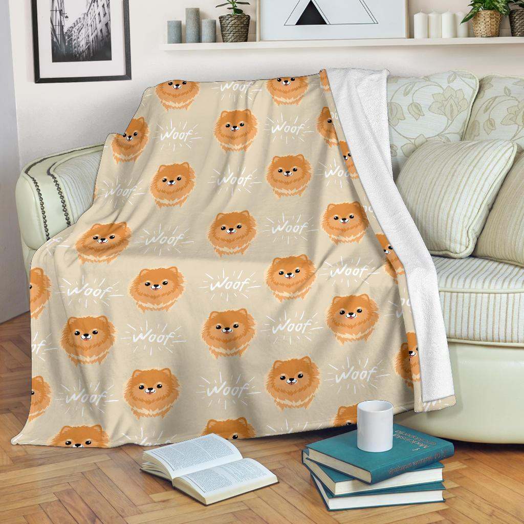 Cute brown pomeranian puppy CLA2810319F Sherpa Fleece Blanket