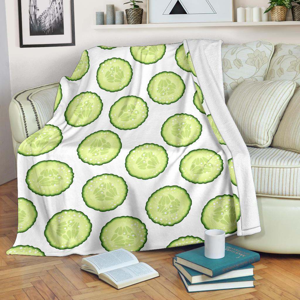 Cucumber slices pattern CLA2810584F Sherpa Fleece Blanket