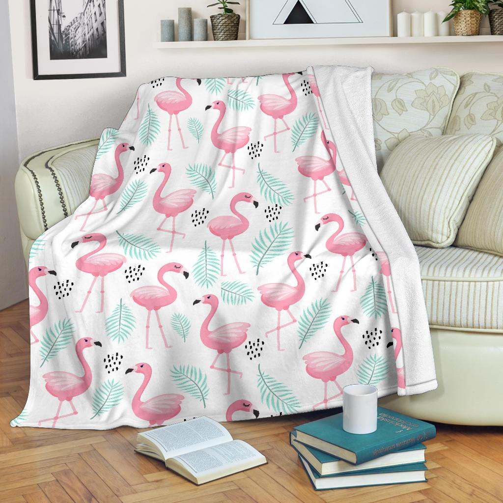 Cute flamingo pattern CLA2810600F Sherpa Fleece Blanket