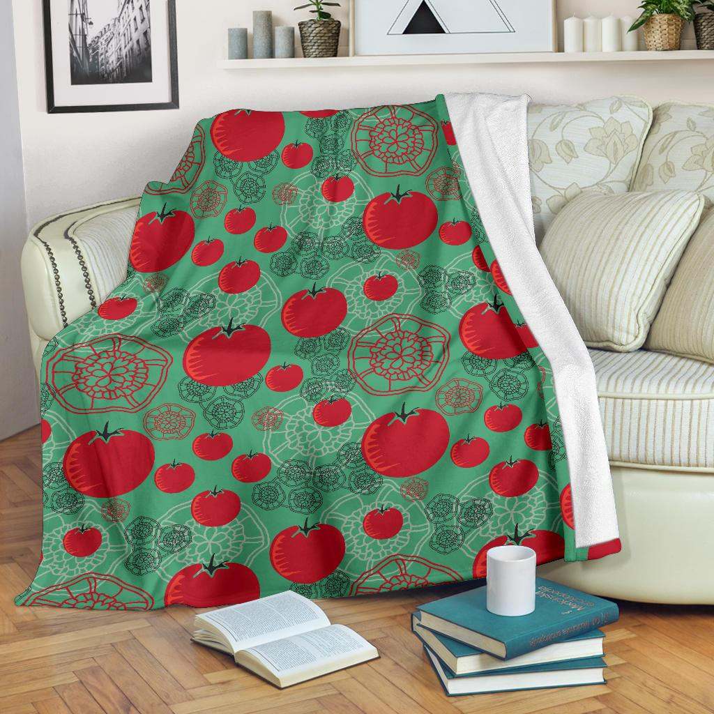 Tomato design pattern CLA2810498F Sherpa Fleece Blanket