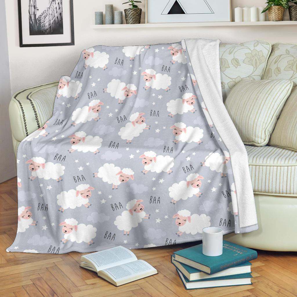 Sweet dreams sheep pattern CLA2810496F Sherpa Fleece Blanket