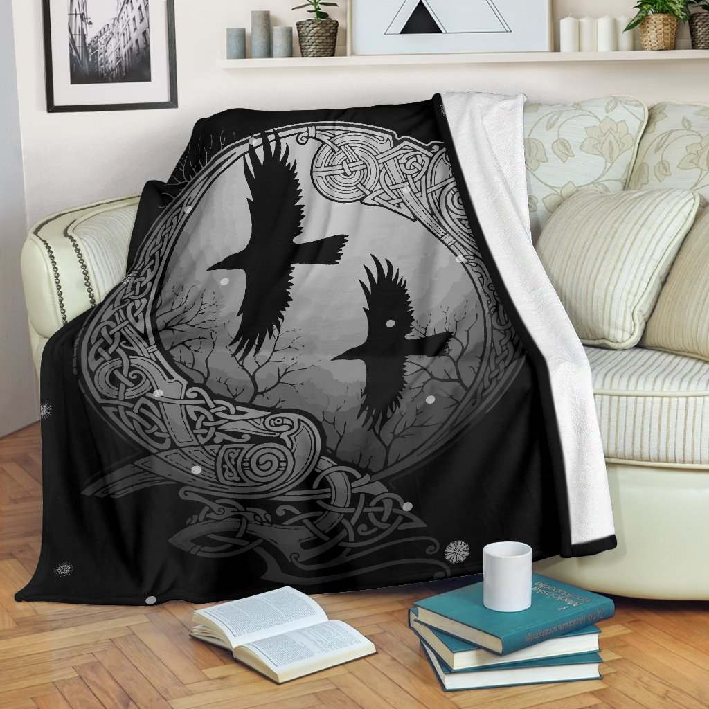 Odin's Raven CLA2810111F Sherpa Fleece Blanket