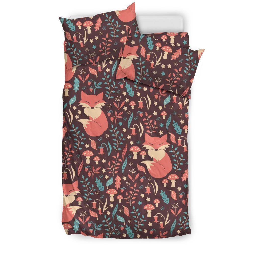 fox leaves mushroom pattern CLA28101113B Bedding Sets