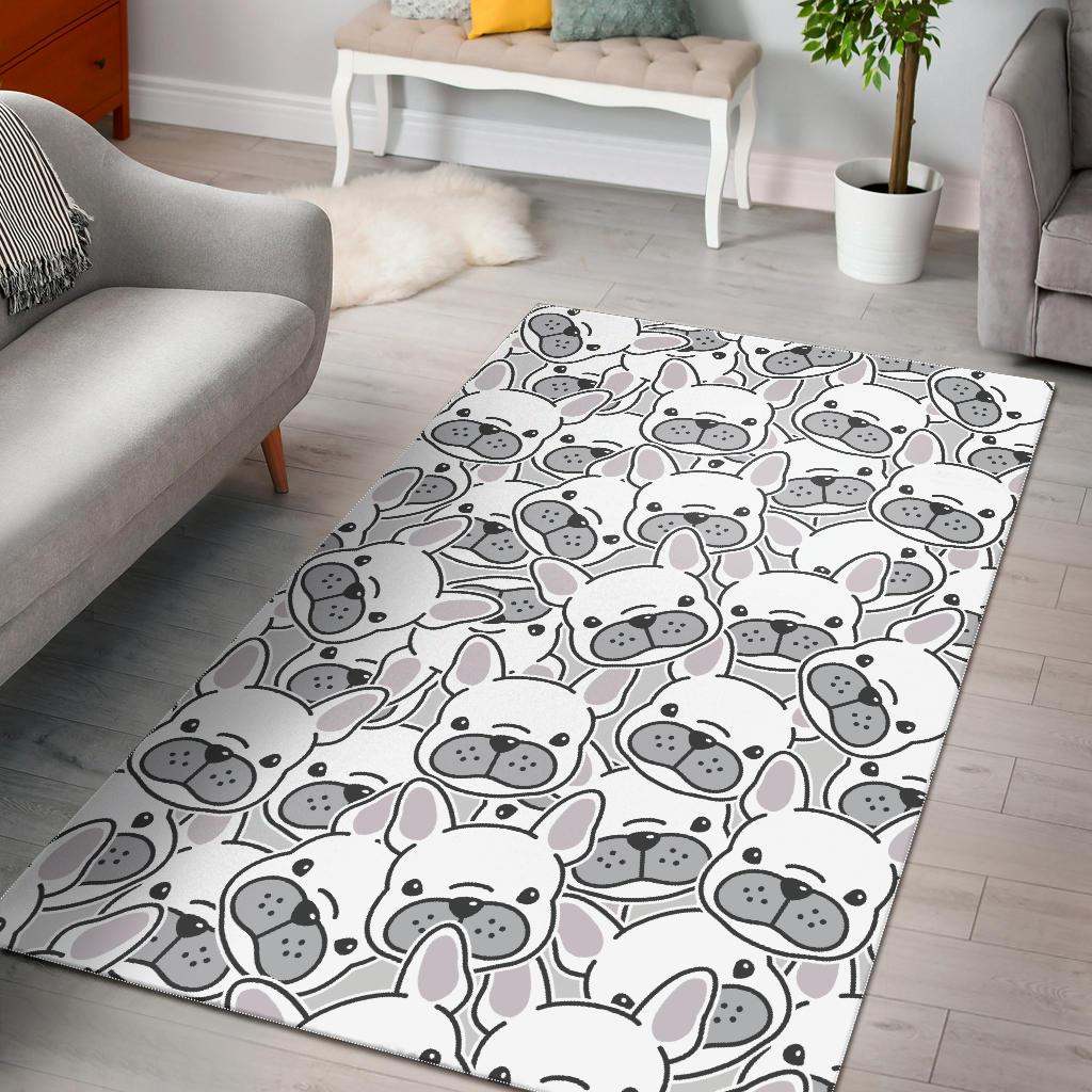 Cute french bulldog head pattern CLA2810562R Rug