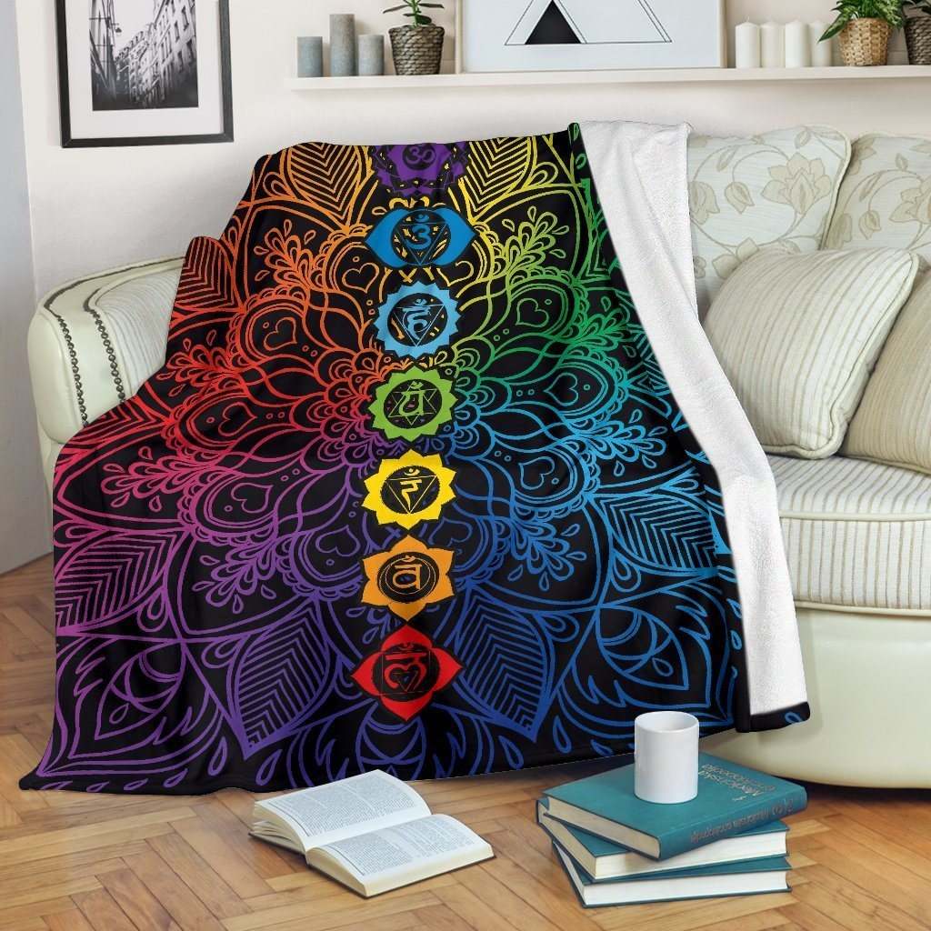 Colorful Chakra CLA3110047F Sherpa Fleece Blanket