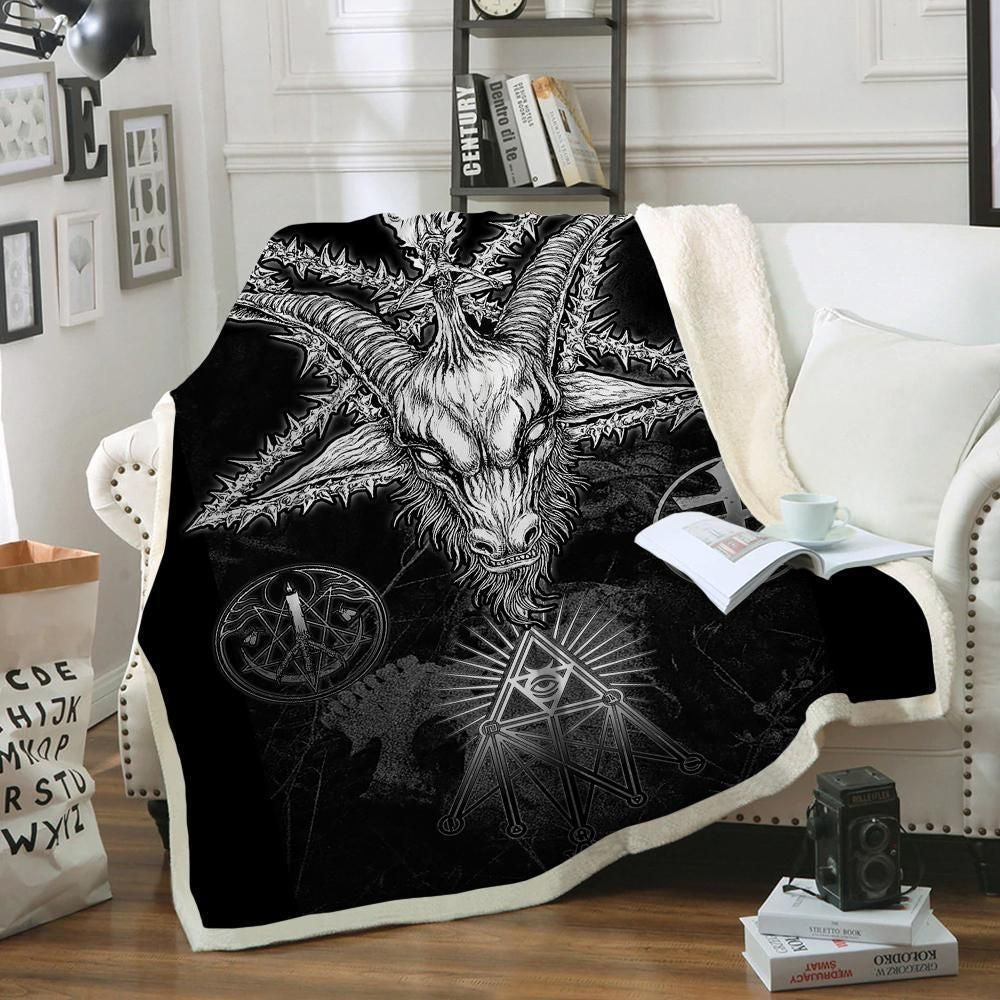 SATANIC CLA3110095F Sherpa Fleece Blanket