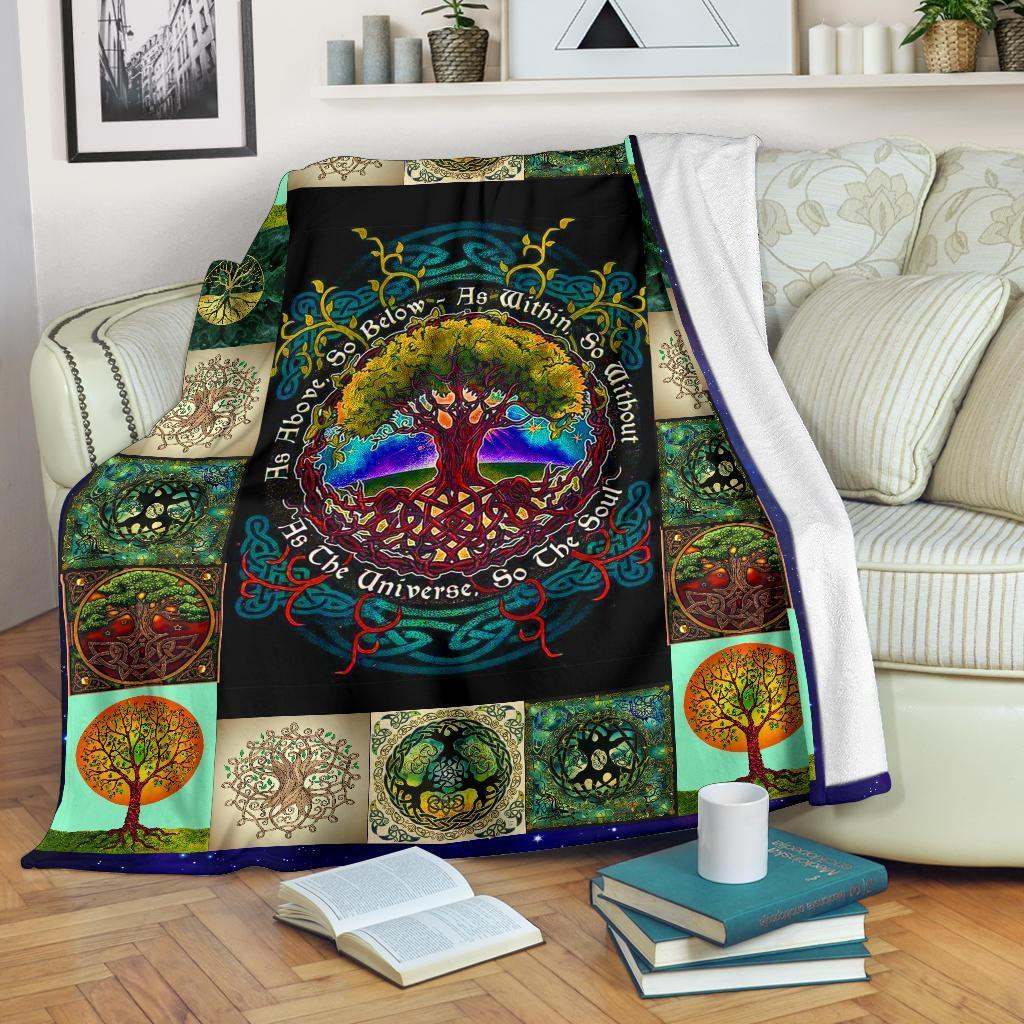 Artistic Tree of Life Mandala CLA3110073F Sherpa Fleece Blanket