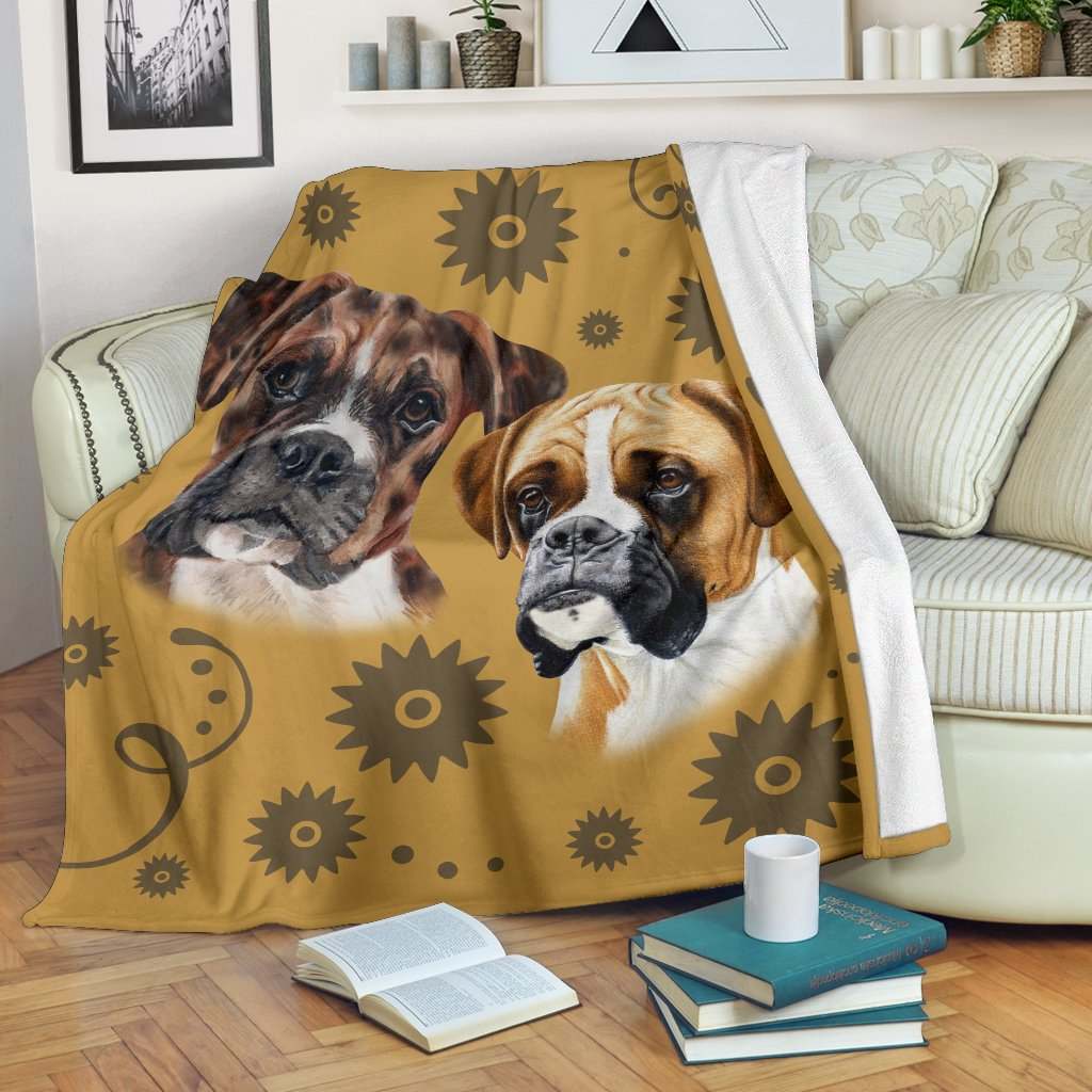 Boxer Breed CLA3110190F Sherpa Fleece Blanket