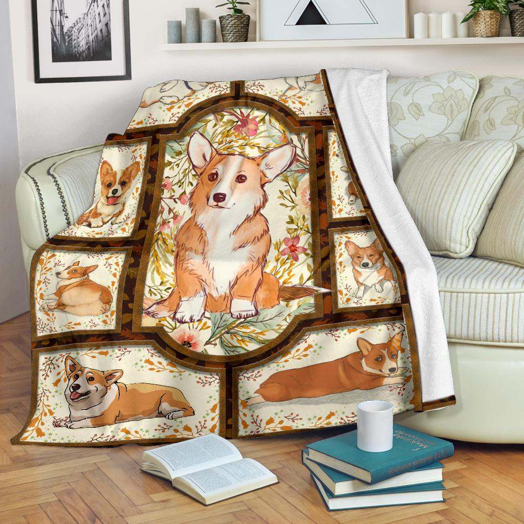 MIRROR CORGI CLA01110545F Sherpa Fleece Blanket