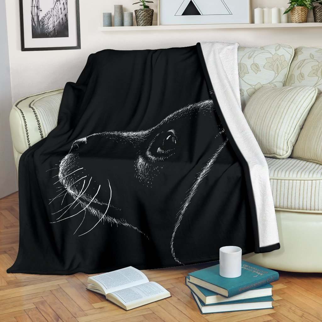 Black Lab Puppy CLA01111096F Sherpa Fleece Blanket