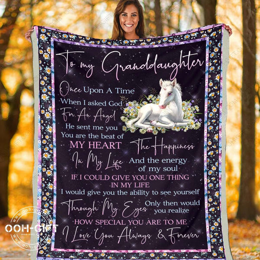 Granddaughter Always Forever CLA01110341F Sherpa Fleece Blanket
