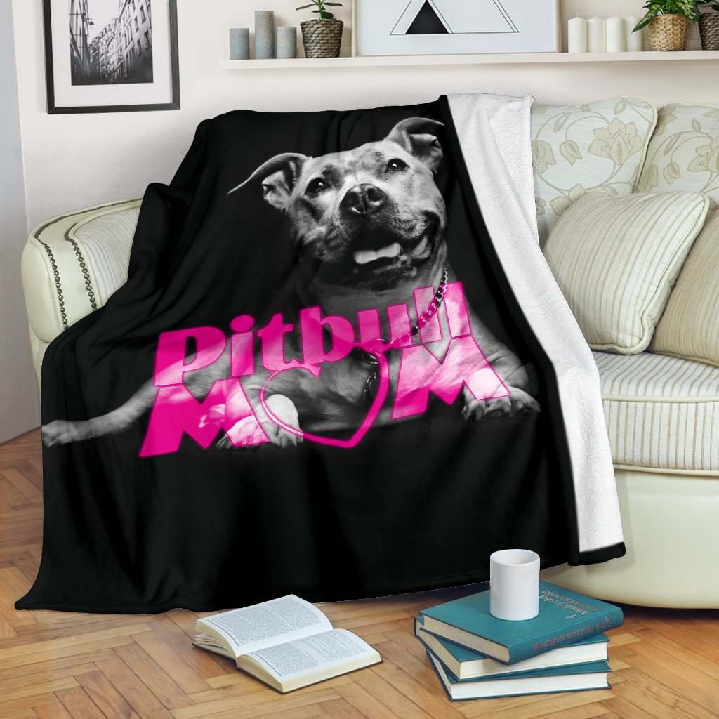 Pitbull Mom CLA01110786F Sherpa Fleece Blanket