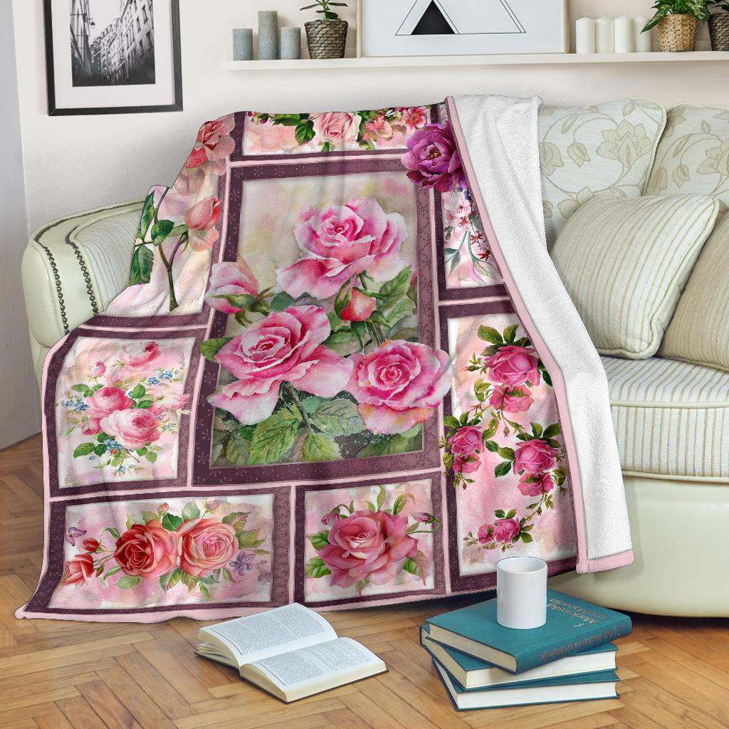 ROSES CLA01110479F Sherpa Fleece Blanket