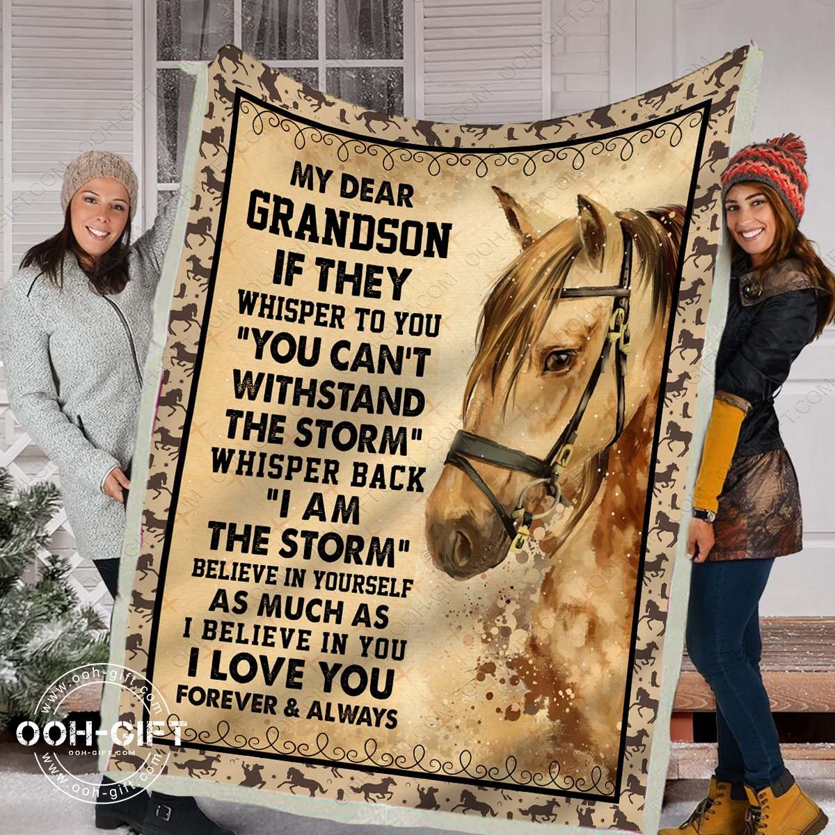 Grandson My Storm Grandson CLA01110342F Sherpa Fleece Blanket