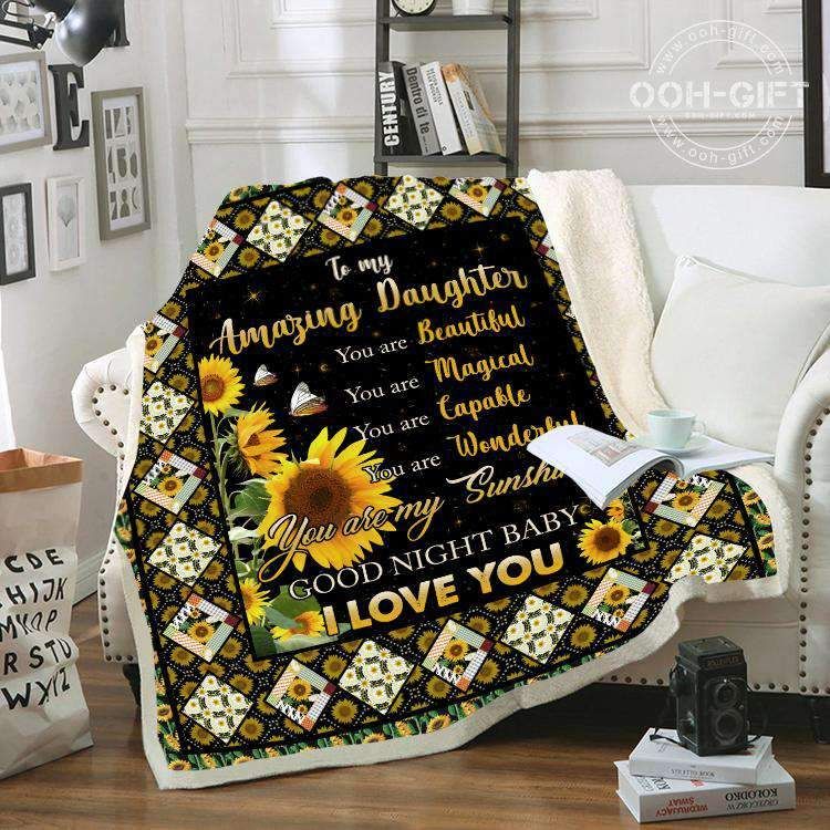 Amazing Daughter You re My Sunshine CLA01110009F Sherpa Fleece Blanket