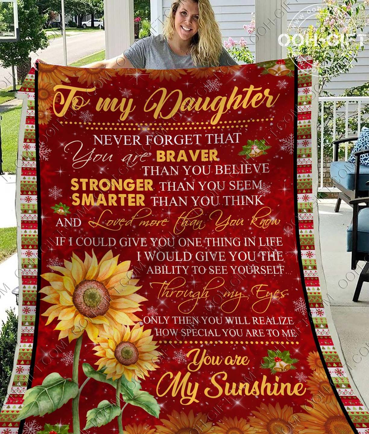 Daughter Xmas Always Remember CLA01110074F Sherpa Fleece Blanket