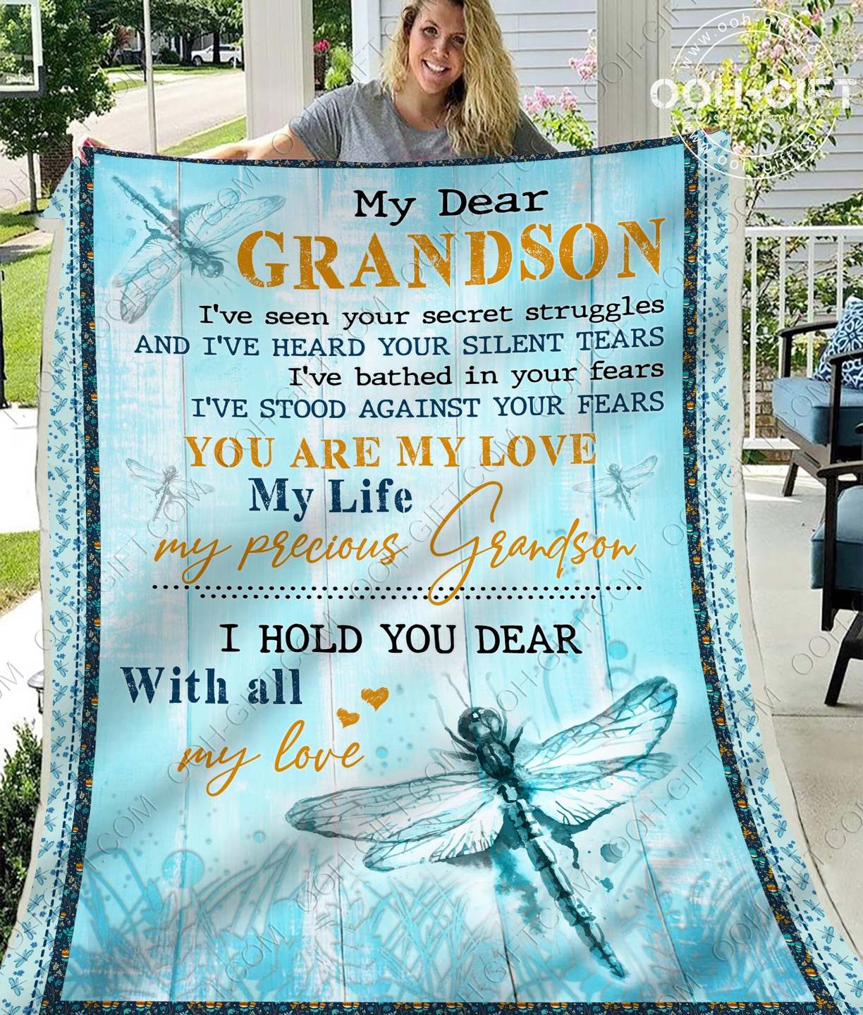 Grandson My Precious Grandson CLA01110452F Sherpa Fleece Blanket