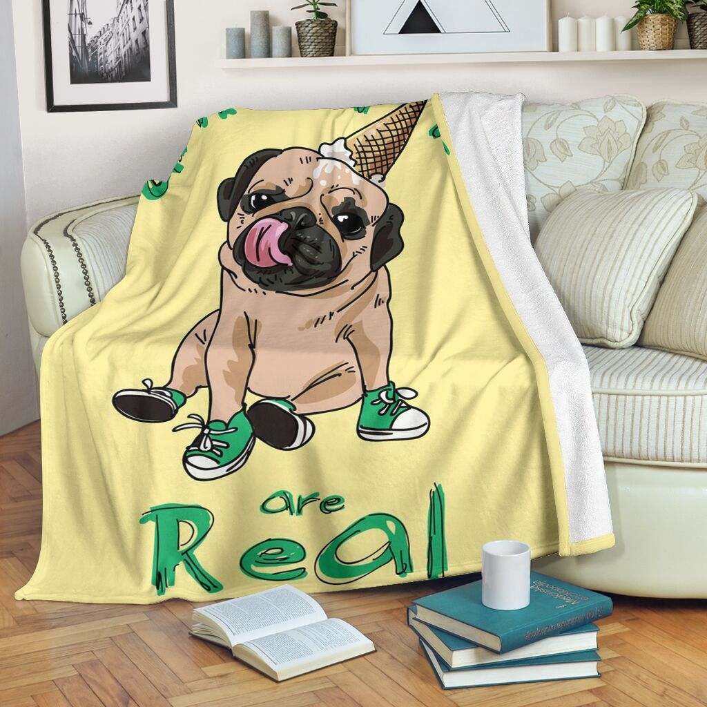 Pug unicorn pug CLA0411250F Sherpa Fleece Blanket