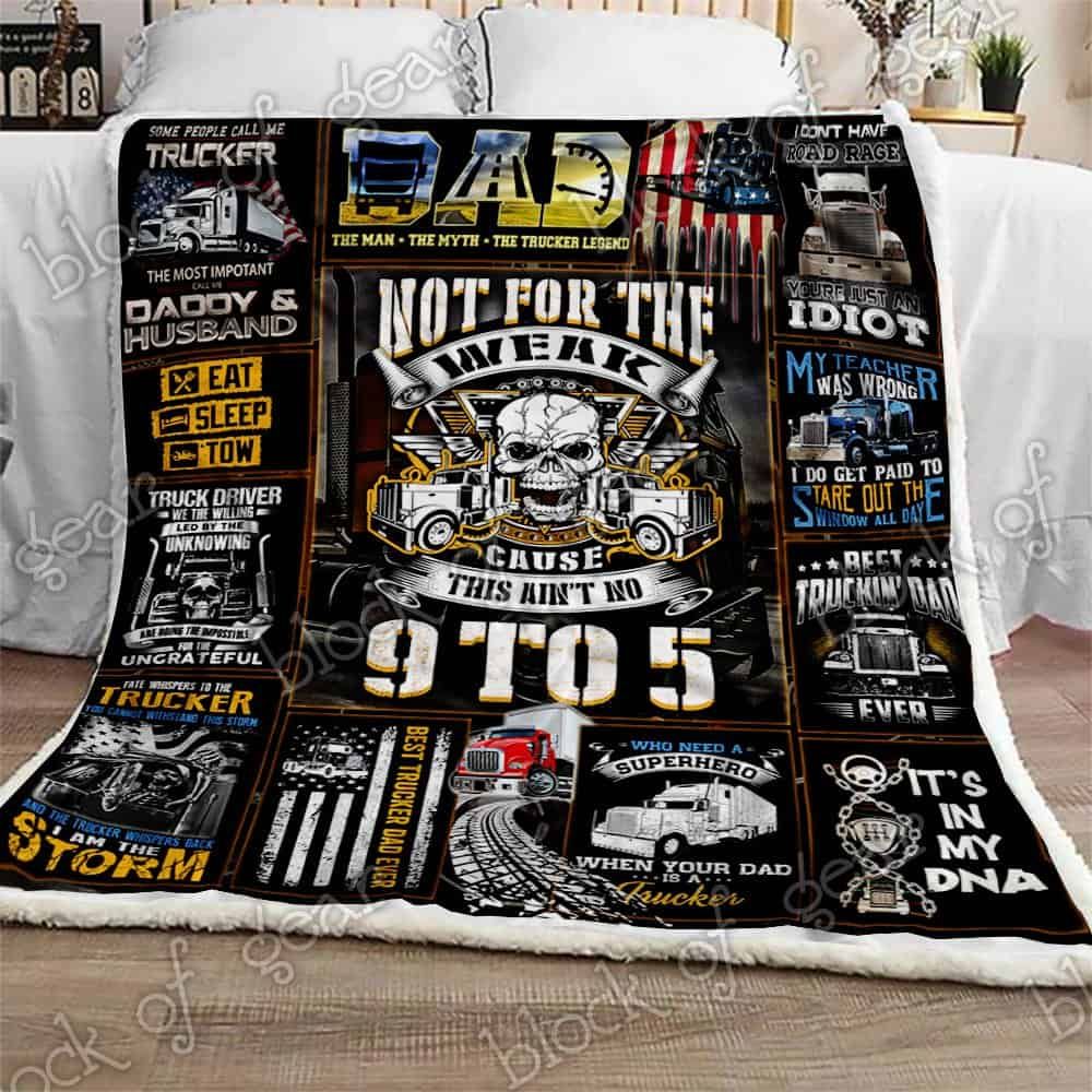 Truck Driver CLA07111049F Sherpa Fleece Blanket