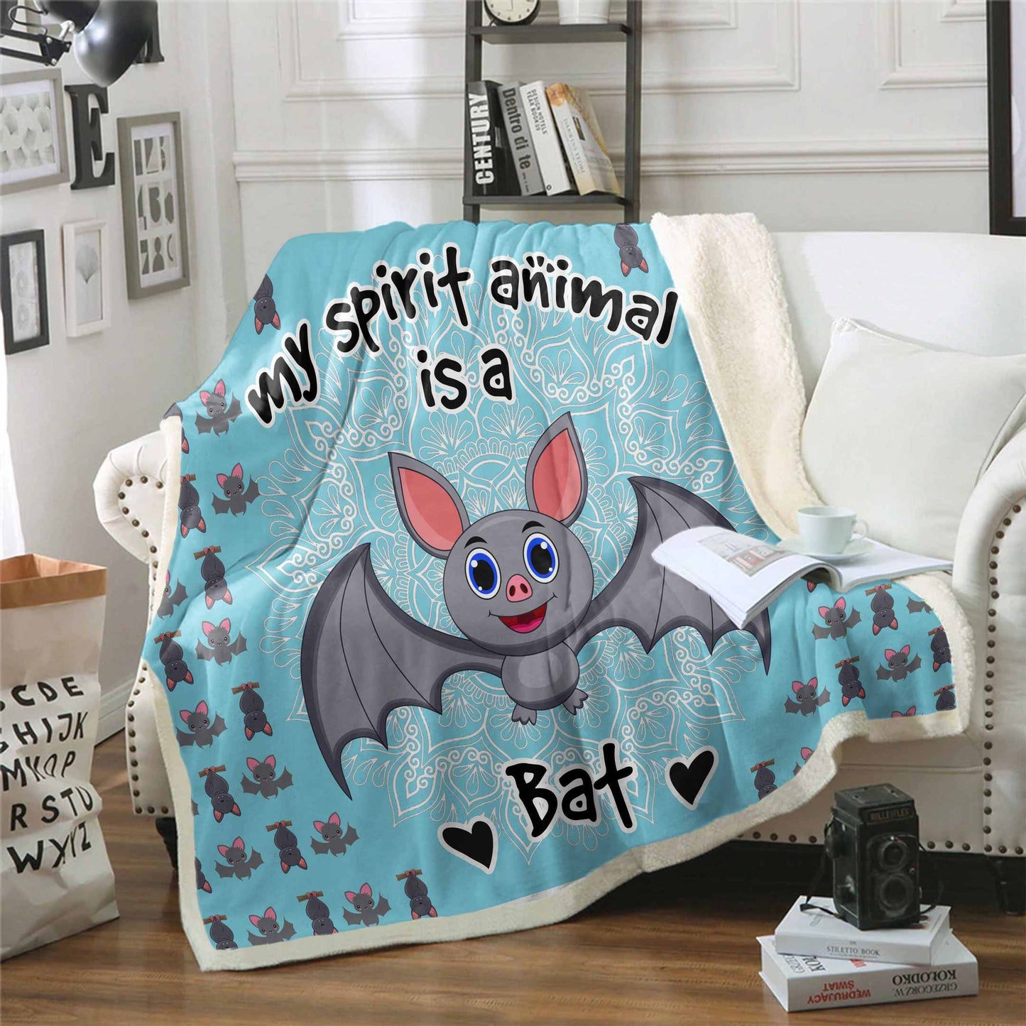 Bat Is My Spirit Animal CLA07110071F Sherpa Fleece Blanket