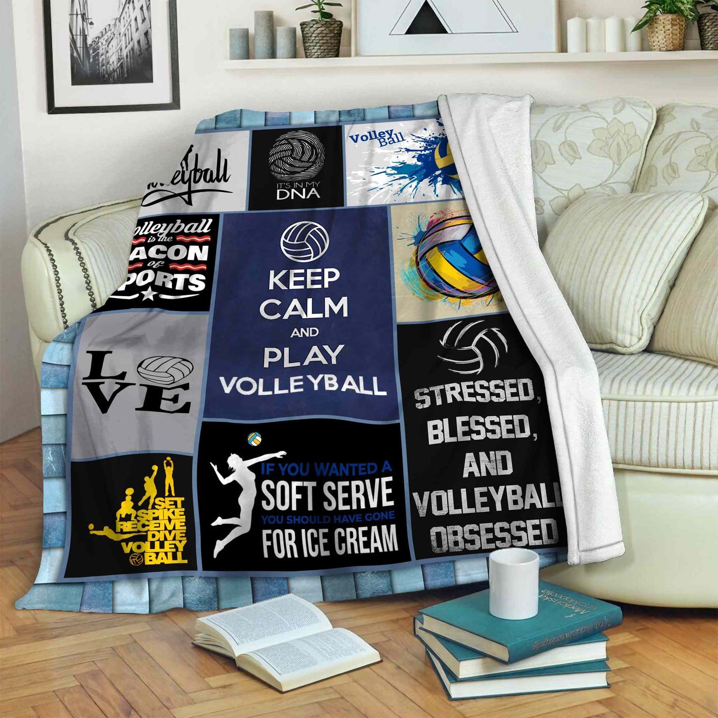 Volleyball CLA07110217F Sherpa Fleece Blanket